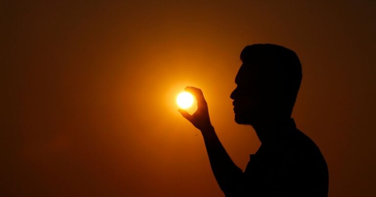 self talk most powerful voice in the world person peaceful golden light