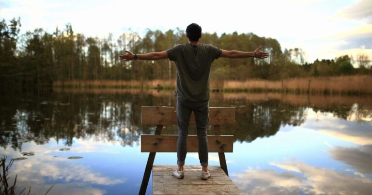 mindset shift from scarcity to abundance peaceful nature person