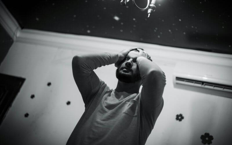 calm person overcoming overthinking and anxiety naturally