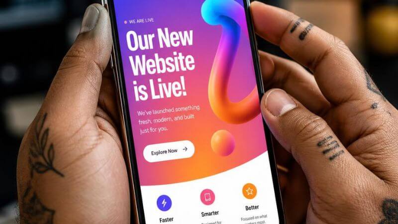 beginner launching first blog on phone to start making money online