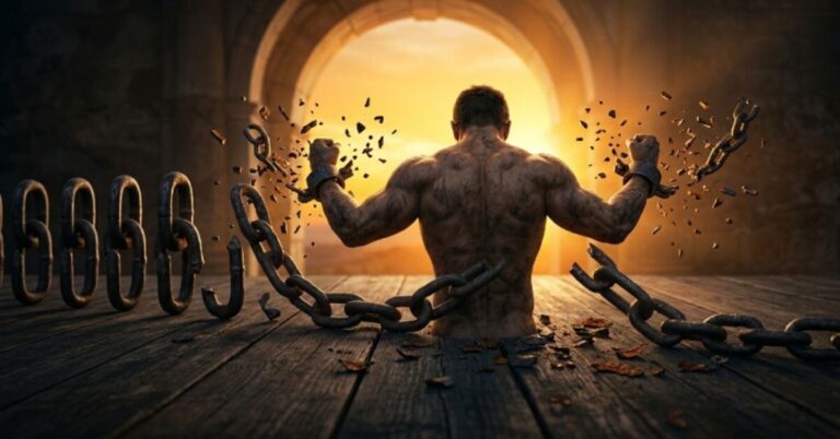 broken chain representing freedom after learning how to build consistency habits