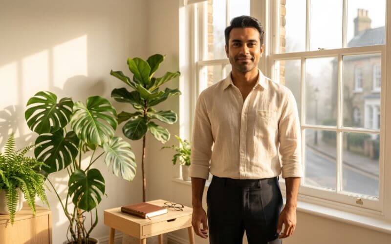 confident person overcoming social anxiety through mindfulness practice