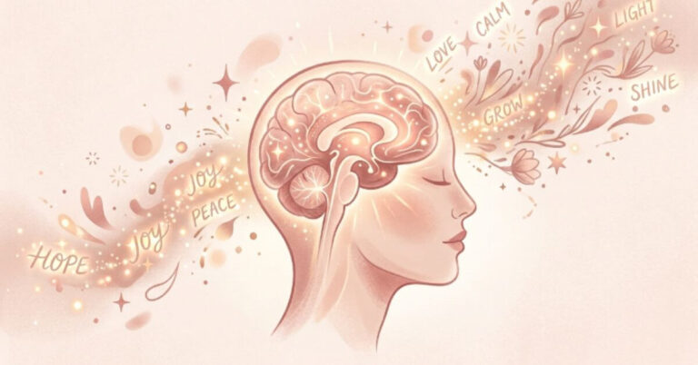 colorful mind illustration showing positive self talk tips